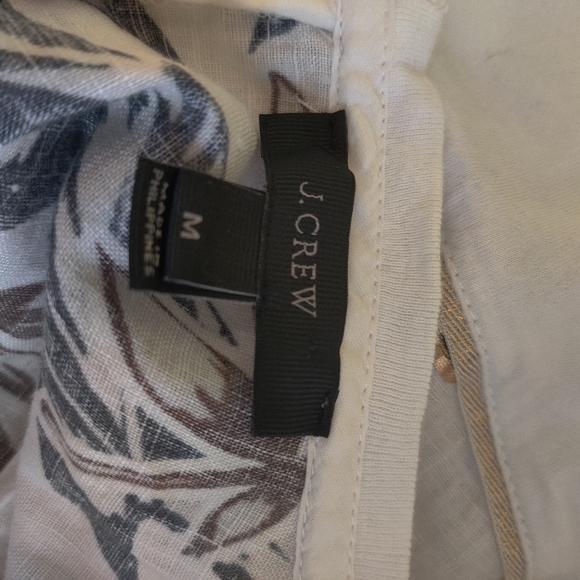 J.Crew sleeveless top gold foil leaf top size M - Picture 5 of 6